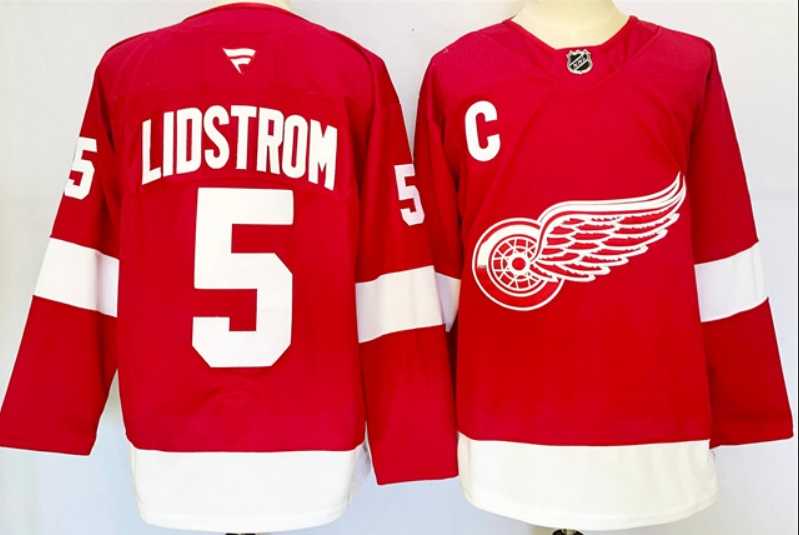 Men's Detroit Red Wings #5 Nicklas Lidstrom Red 2024-25 Stitched Jersey,We sell and wholesale Men's Detroit Red Wings #5 Nicklas Lidstrom Red 2024-25 Stitched Jersey on line form chian!